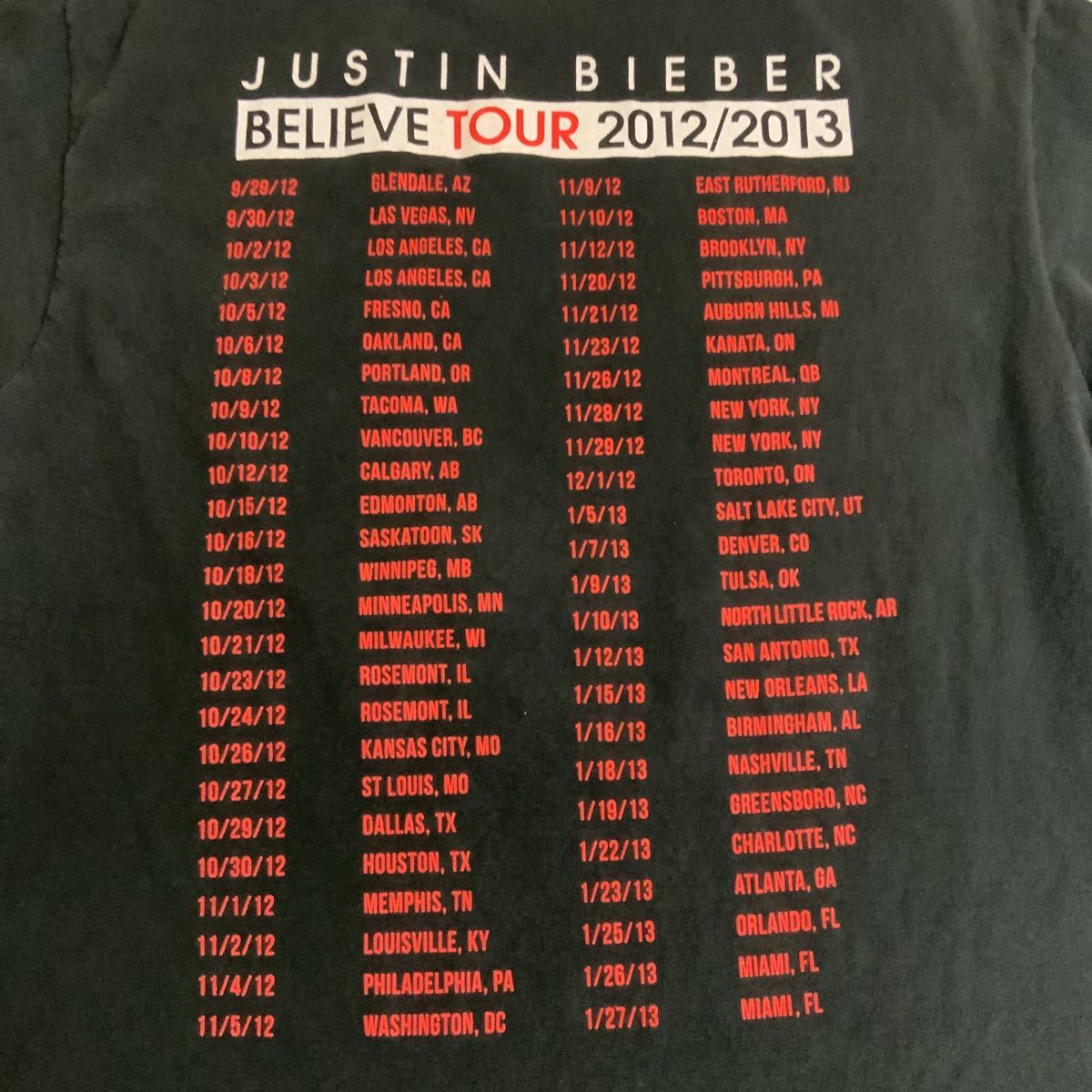 JUSTIN BIEBERジャスティンビーバー半袖TシャツバンドTシャツロックT古着メンズL