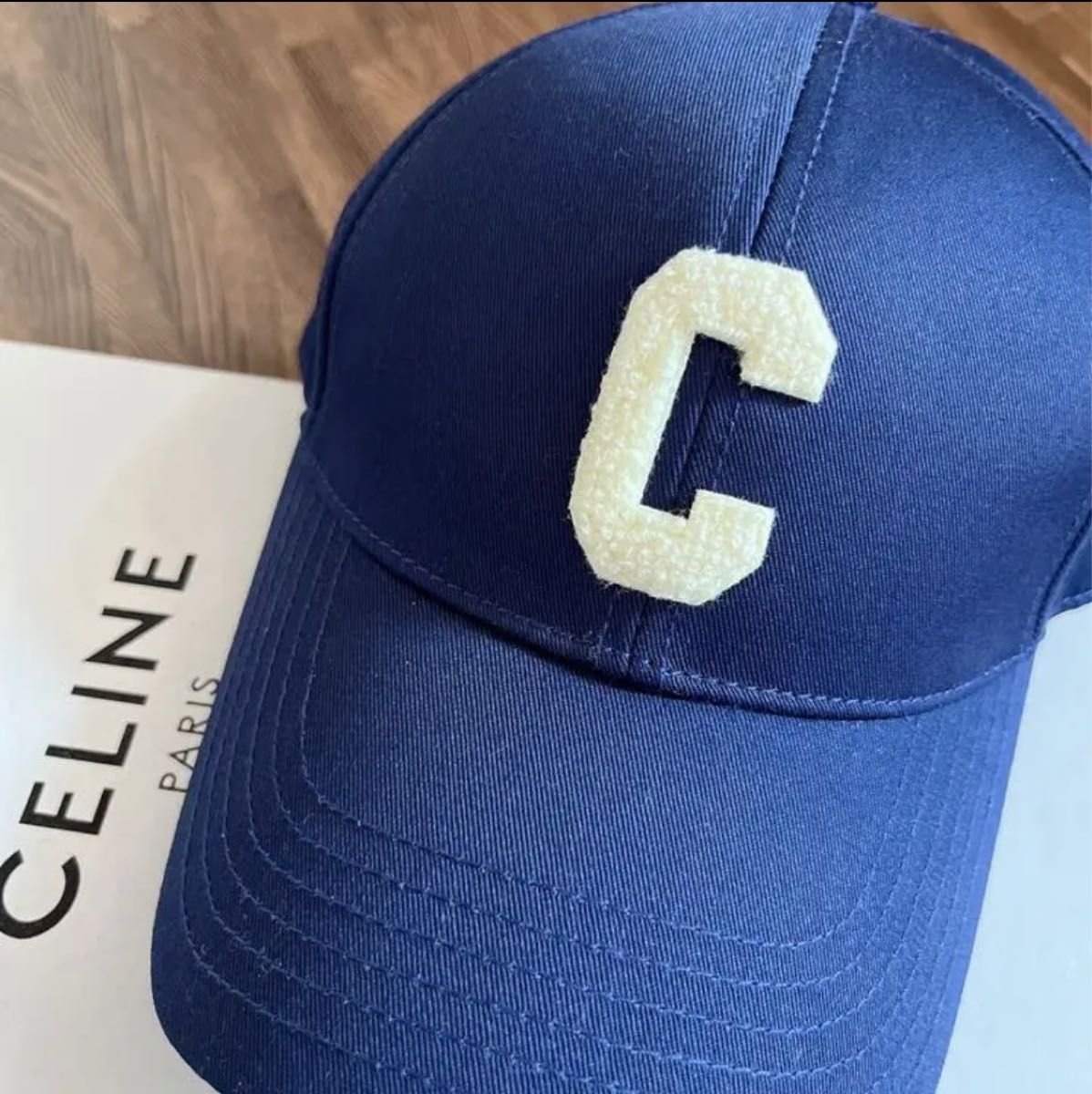 最終値下げ CELINE 21ss baseball cap セリーヌ ベースボールキャップ ネイビー LISA着用