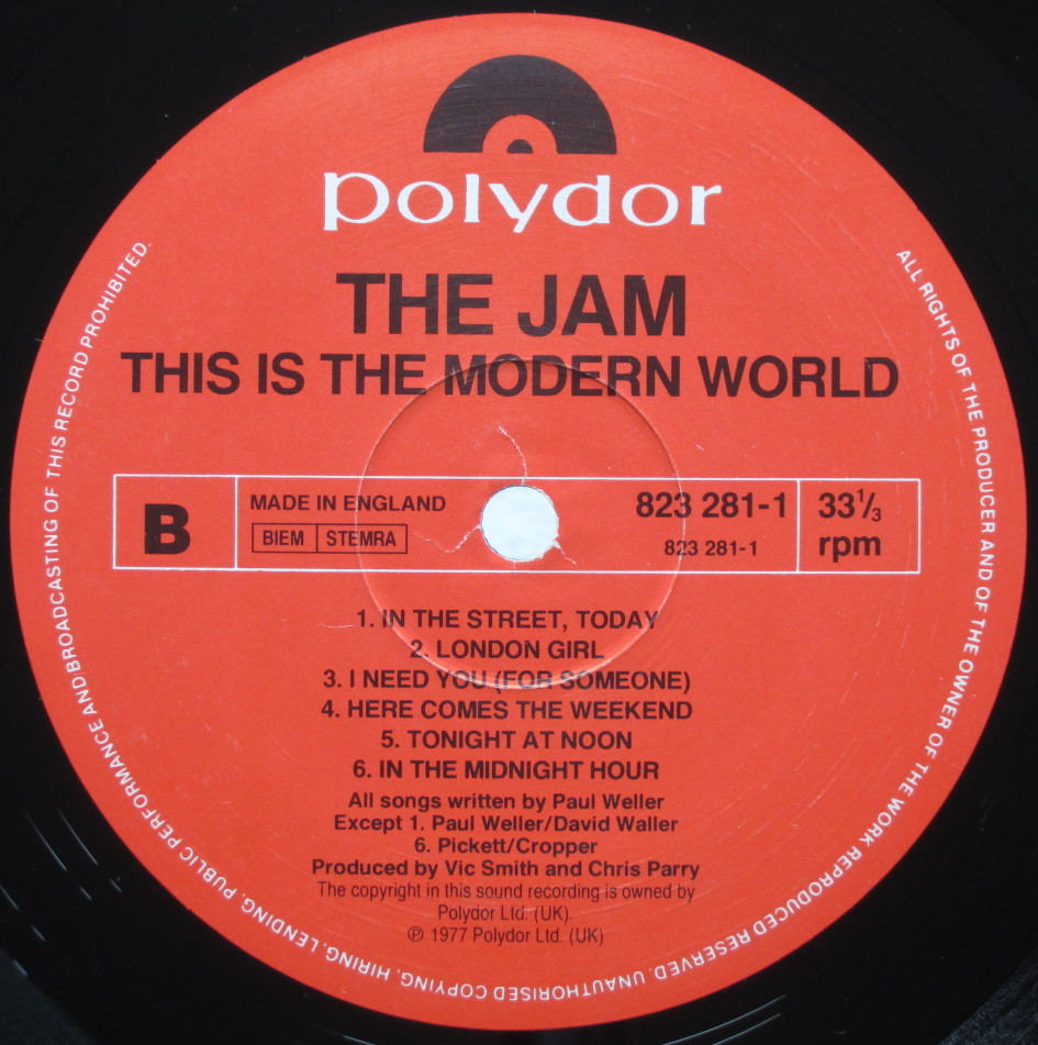 ◇LP：UK◇ THE JAM / THIS IS THE MODERN WORLD 「823 281-1」_画像4