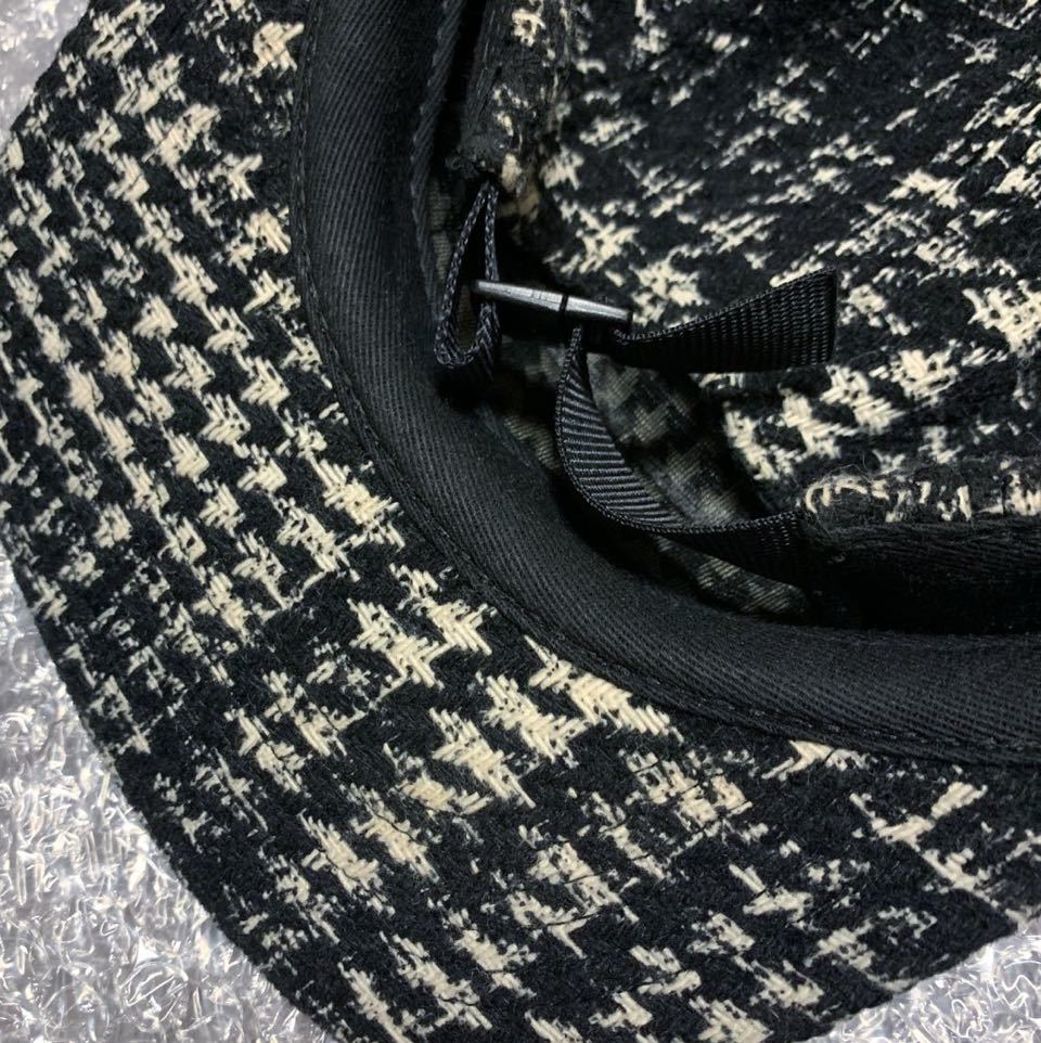 Supreme Broken Houndstooth Camp Cap Black 13aw 13fw シュプリーム キャンプ キャップ 帽子 黒 ブラック 千鳥格子_画像3