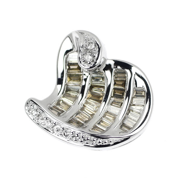 K18WG ダイヤモンド ペンダントトップ 0.50ct ハート 新入荷 出品1週目