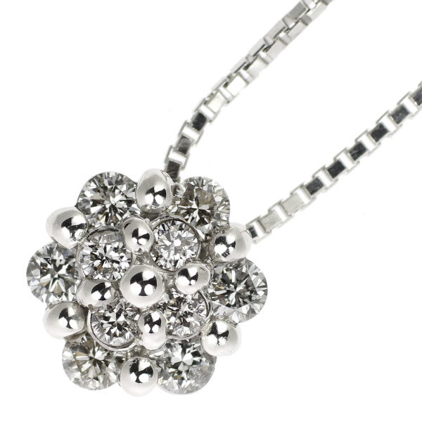 組曲 Pt900/ Pt850 ダイヤモンド ペンダントネックレス 0.26ct