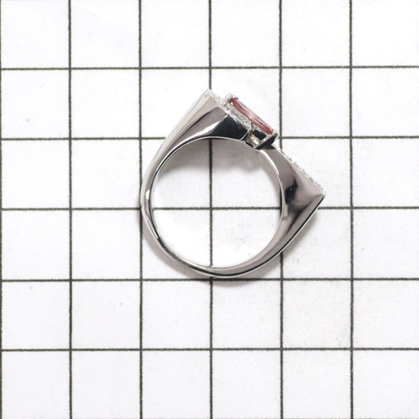 K18WG パパラチアサファイア ダイヤモンド リング 0.473ct D0.19ct 新