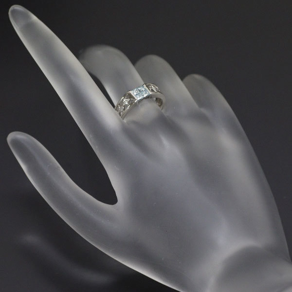 Pt900 ダイヤモンド リング 0.35ct D0.10ct ミステリーセッティング