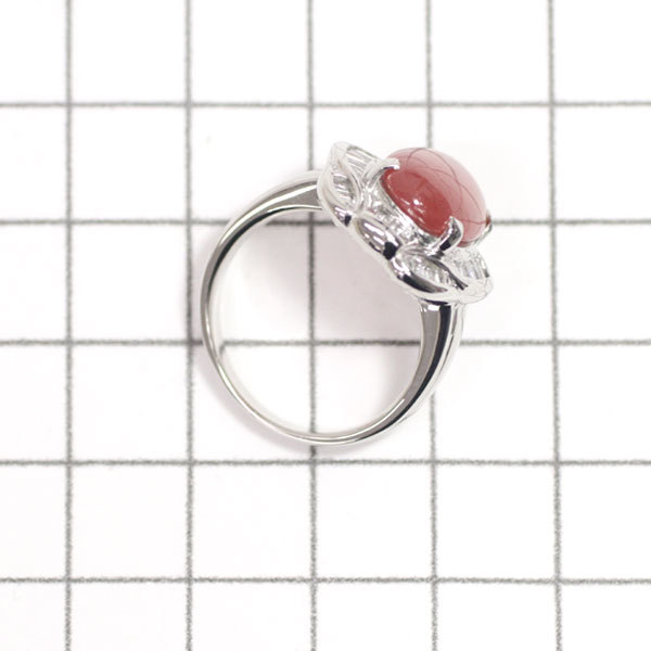 Pt900 ロードクロサイト ダイヤモンド リング 4.64ct D0.63ct 最終