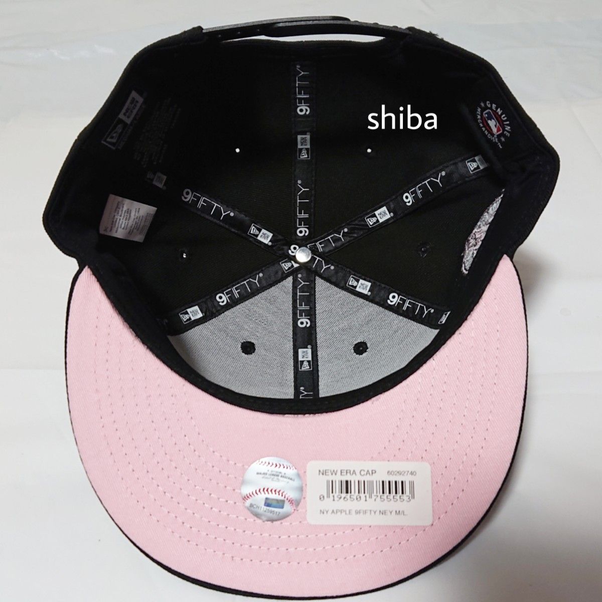 NEW ERA ニューエラ 正規品 アップル キャップ 帽子 9FIFTY 950 NY ヤンキース 黒 ブラック ピンク S/M