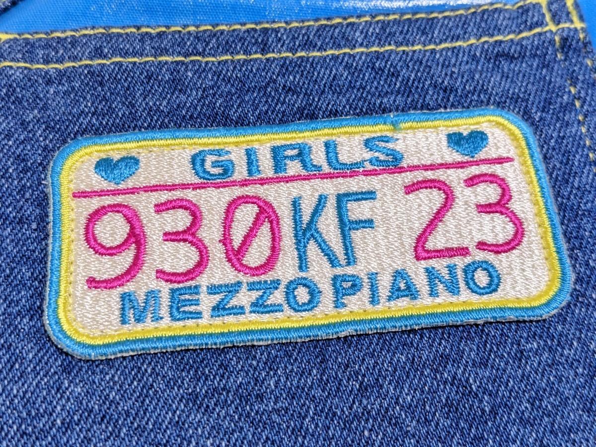 メゾピアノ デニムスカート 160cm mezzo piano レトロ ジュニア ボトムス ワッペン 刺繍 ラインストーン かわいい 女児 大人の方にも 