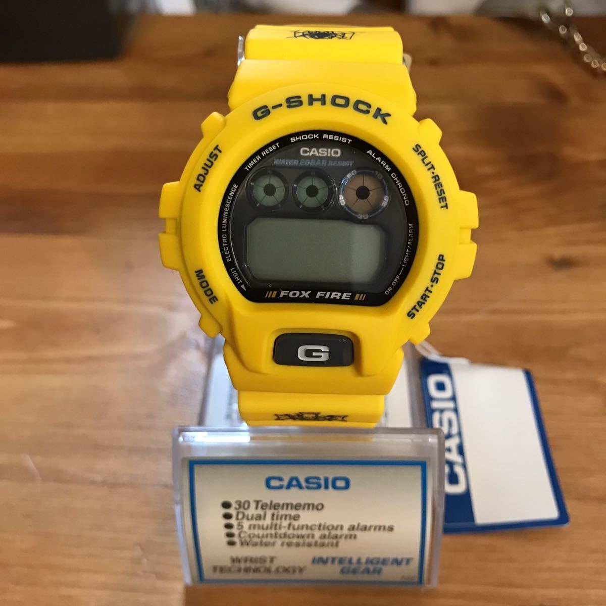 Неиспользованный Casio G-Shockk DW-6900H-9 Желтая лиса огонь