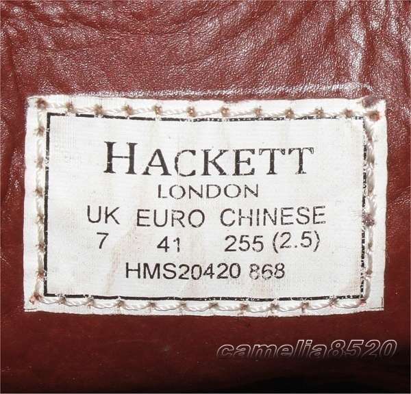 Hackett London ハケット ロンドン HMS20420 ロング ウィングチップ ビジネスシューズ ブラウン 本革 UK7 EU41 約25.5cm インド製 中古美品_画像2