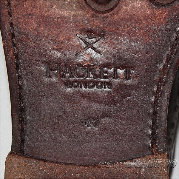 お買い得！】 Hackett London 中古美品 インド製 約25.5cm EU41 UK7 本 