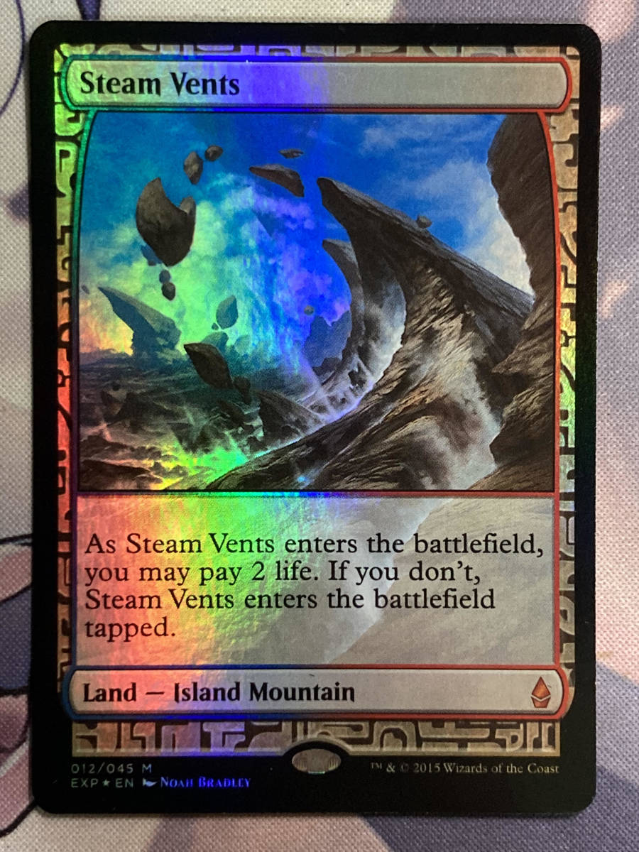 MTG　《蒸気孔/Steam Vents》【foil】　EXP　英語_画像1