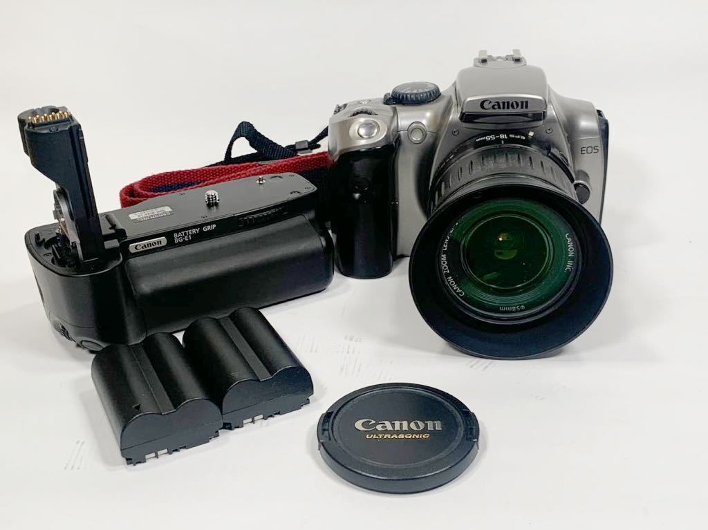 【ジャンク品】Canon EOS Kiss Digital /CANON LENS EF-S 18-55mm f3.5-5.6 USM/バッテリーグリップ　BG-E1