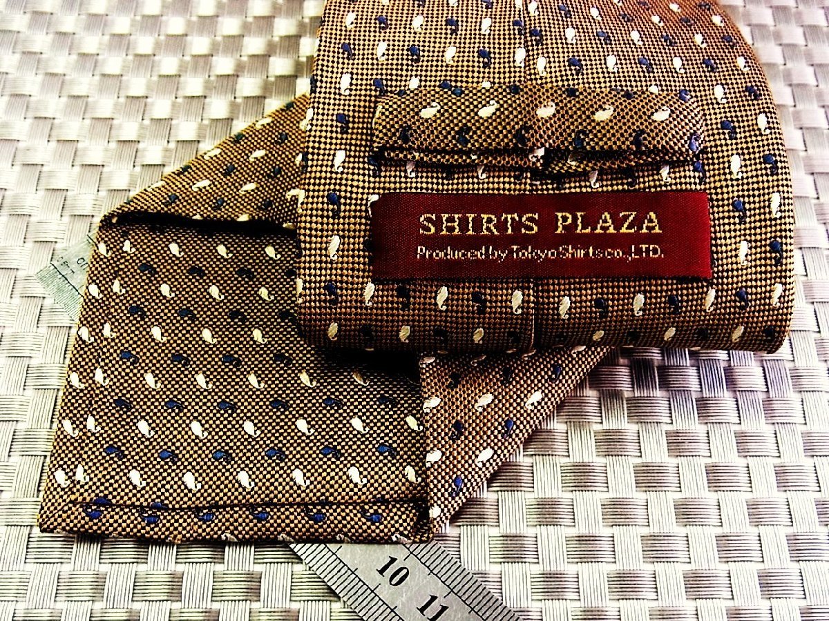 ♪30891C♪良品【刺繍 ペイズリー 柄】シャツプラザ【SHIRTS PLAZA】ネクタイ_画像2