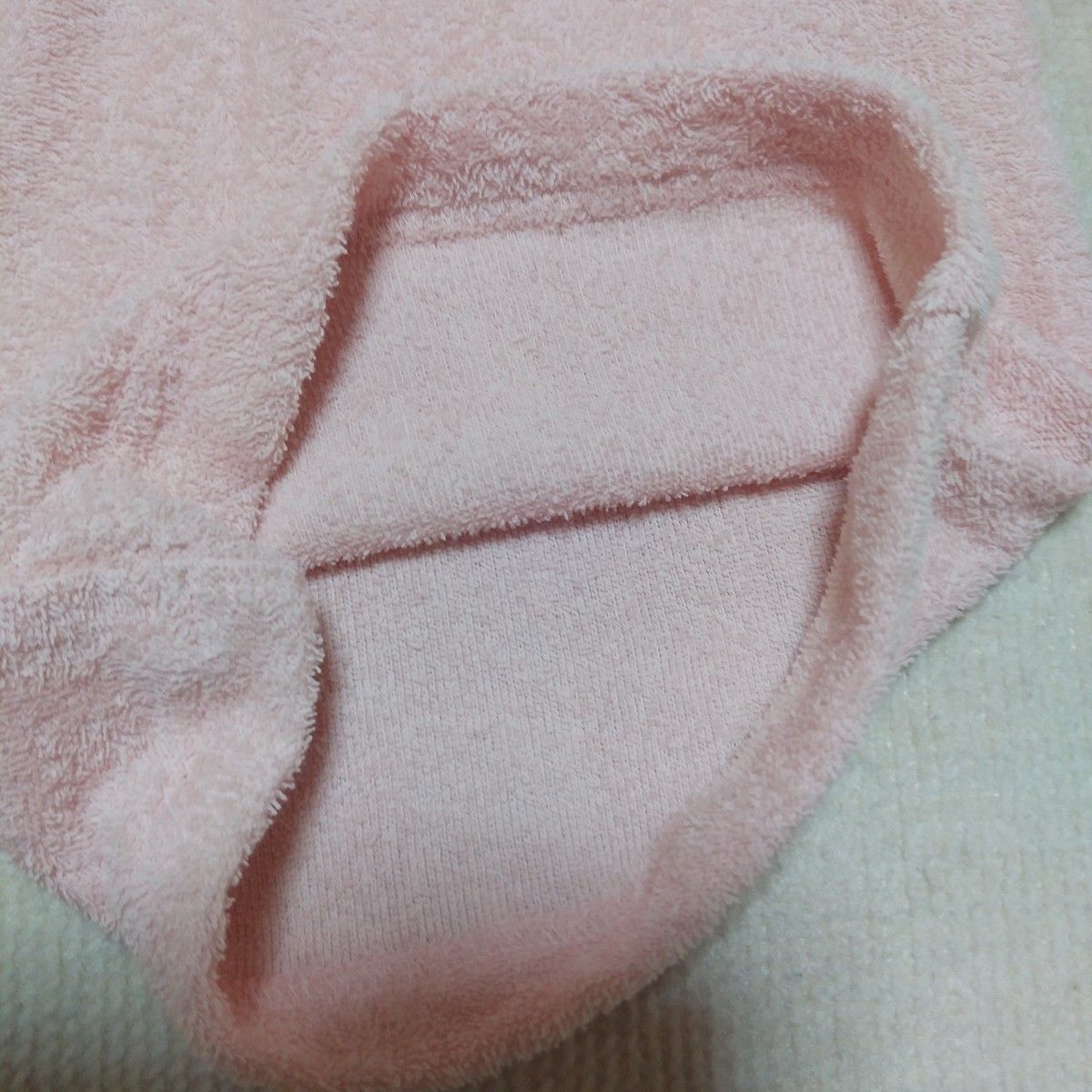 タオル地　パジャマ　ルームウェア　　5分袖半袖　7分丈ズボン　上下セット　ピンク　Lサイズ