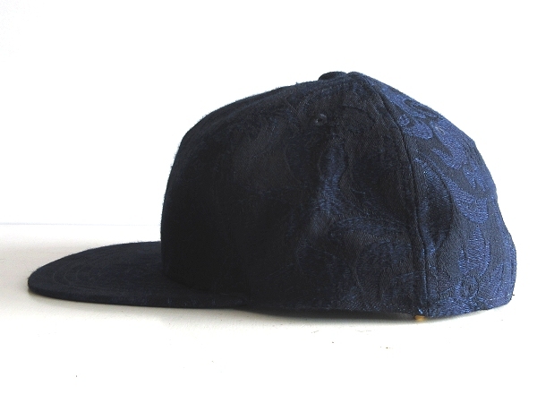 新品タグ付 BLUE BLUE JAPAN ブルーブルー 2021SS 草木柄 インディゴ クサキジャカード ベースボールキャップ 帽子 FREE 藍色 日本製_画像4