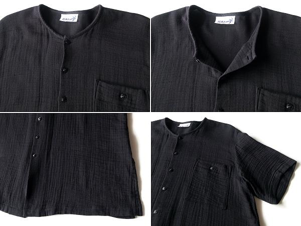  rare Vintage ISSEY MIYAKE Issey Miyake HAI SPORTING GEAR cotton gauze no color shirt jacket skirt setup M black 