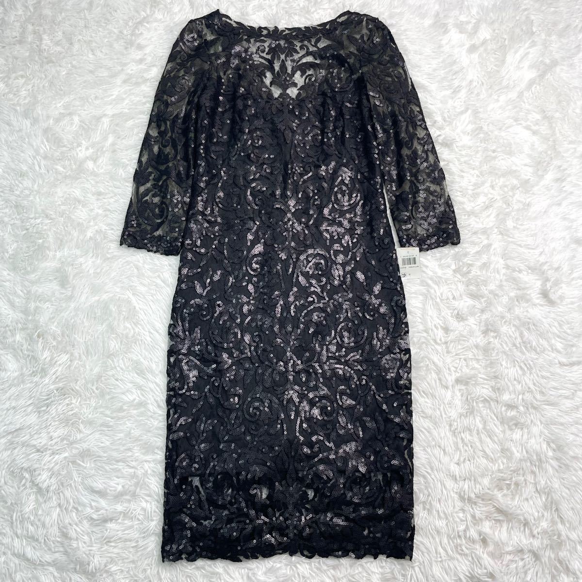 最新エルメス 【新品】TADASHI SHOJI 2 タグ付 ブラック ワンピース