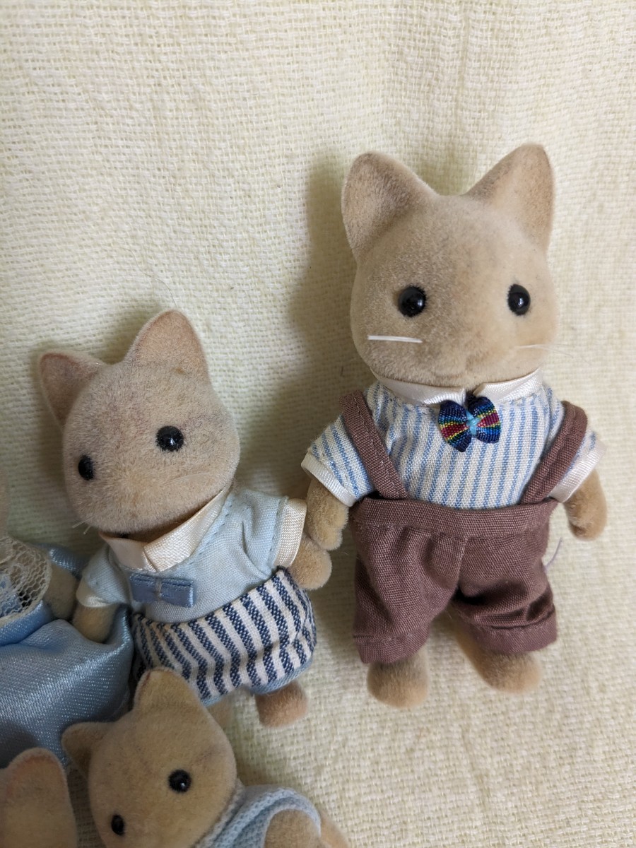 初期*アイボリーネコ*ファミリー*6体セット*アーバンライフ*レア