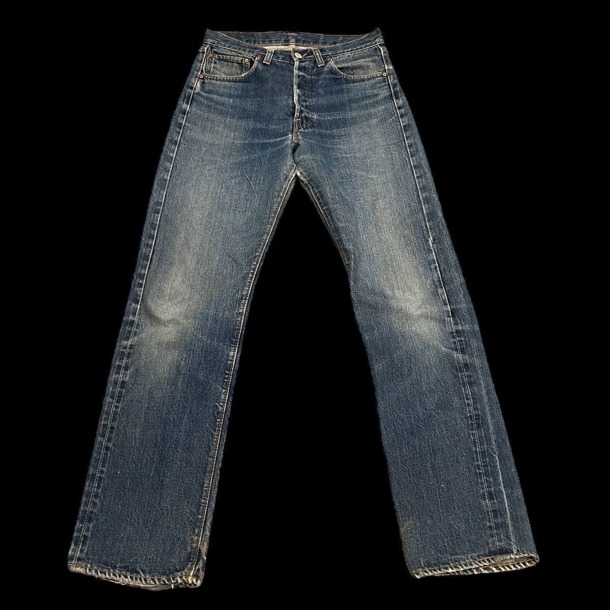 ビンテージ Levi's リーバイス デニム 66 前期 シングル 古着 USA ヒゲ