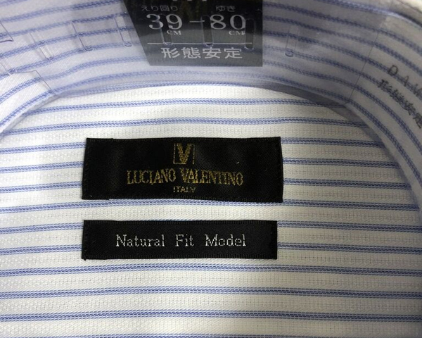 LUCIANO VALENTINO ルチアーノバレンチノ形態安定加工 長袖ドレスシャツ Ｍ（39ー80）★128_画像3