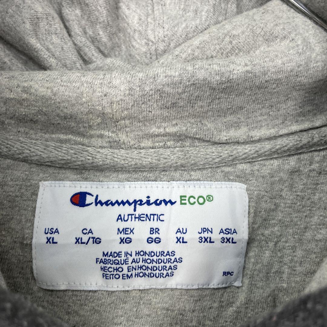 champion eco チャンピオン エコ ジップパーカー グレー_画像3