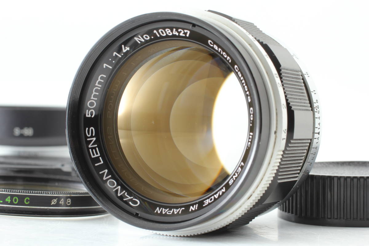 柔らかな質感の マニュアルフォーカス レンズ Lマウント L39 f1.4 50mm L Canon キヤノン MF ライカ レンジファインダーカメラ用 キヤノン