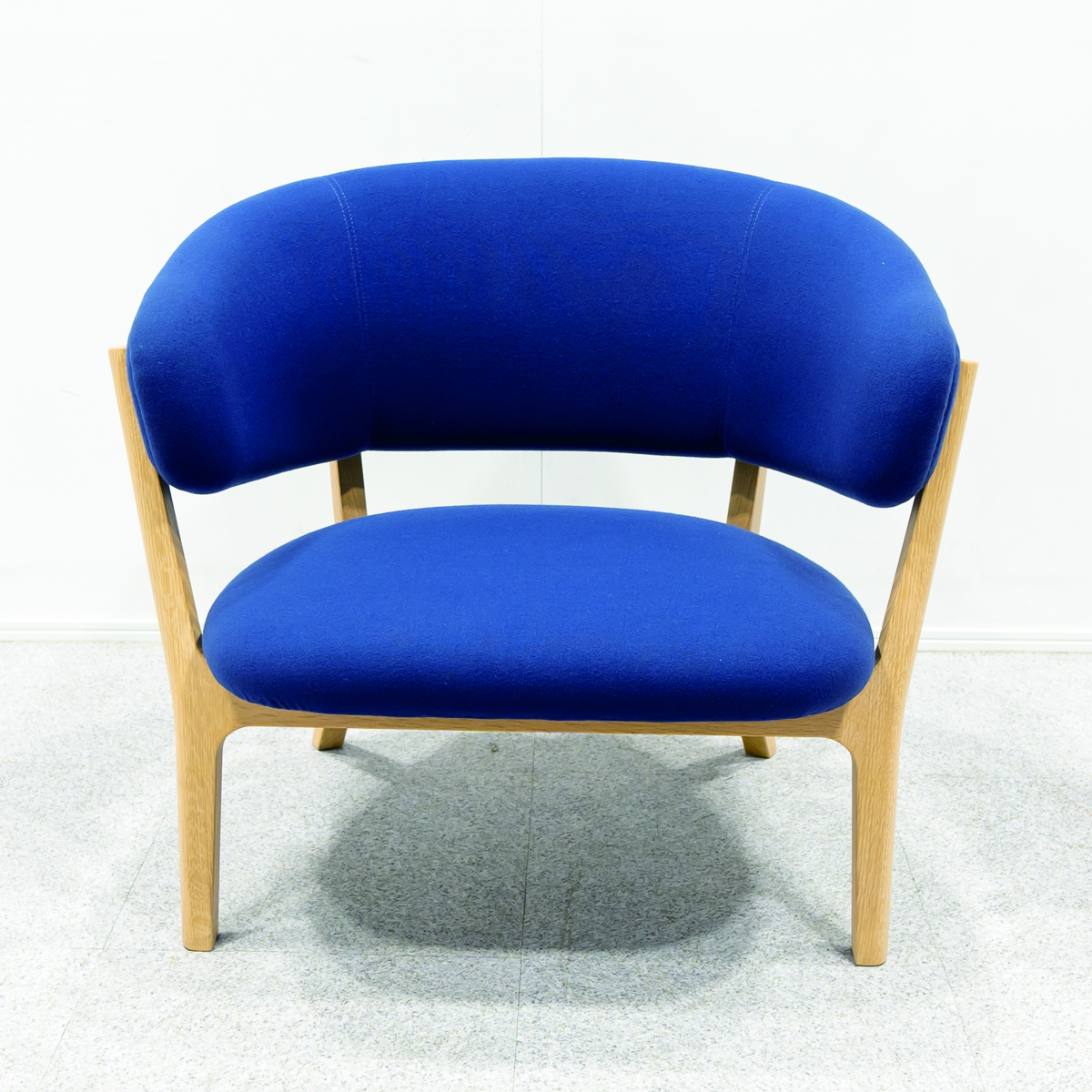 [ выставленный товар ]MARUNI Marni Roundishlaun тарелка 1 местный . диван lounge стул ткань голубой глубокий . прямой человек обычная цена 43 десять тысяч 
