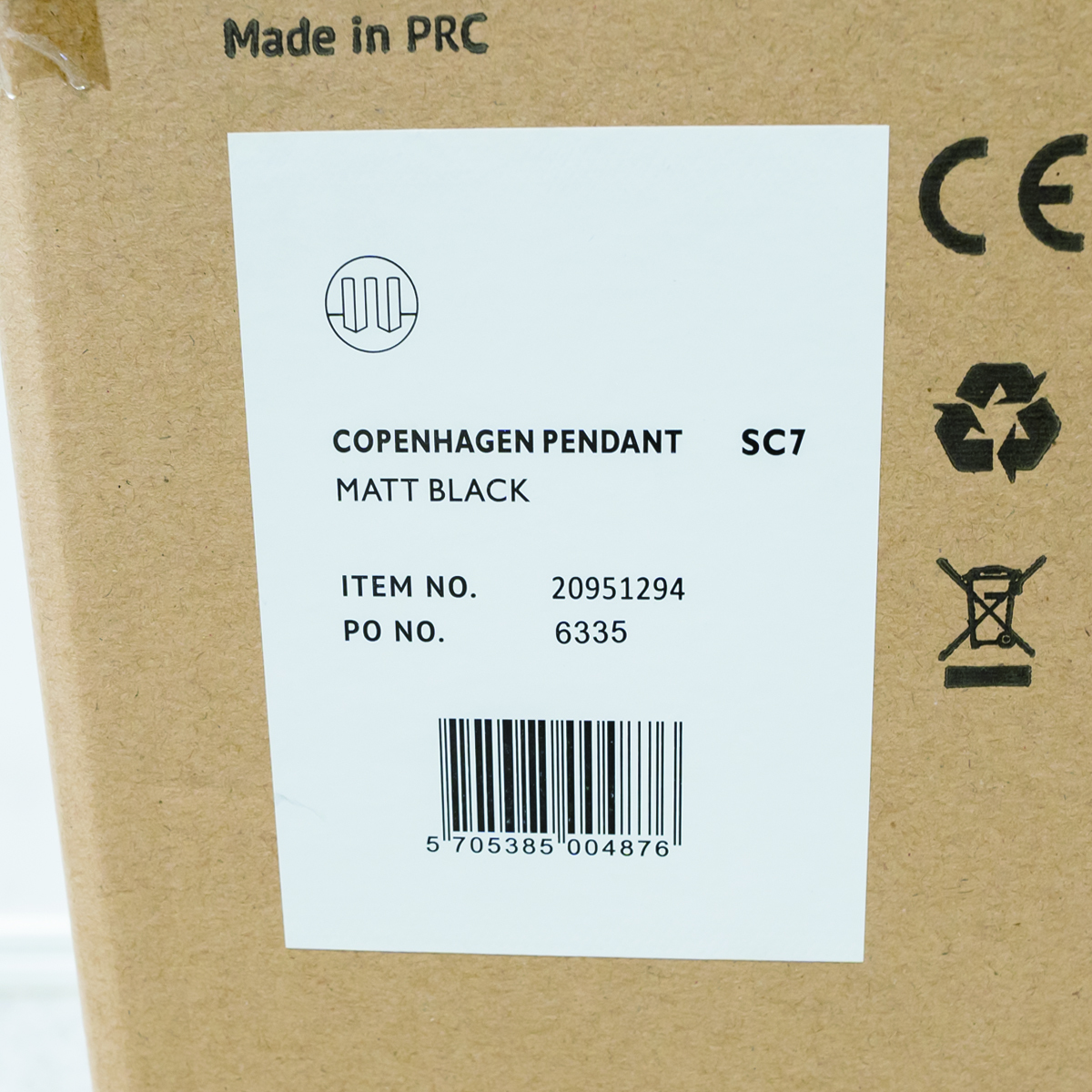 未使用開封品】&TRADITION アンドトラディション COPENHAGEN PENDANT