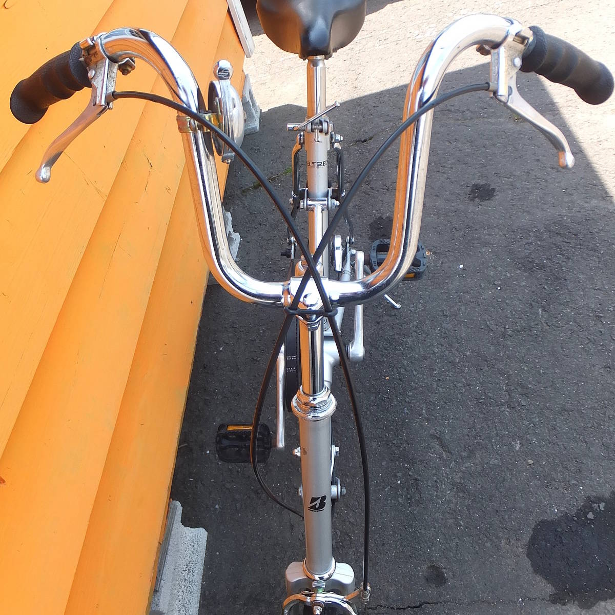 【よろづ屋】札幌ドーム周辺引取り限定：レア ブリヂストン ワンタッチピクニカ OBR-14 BELTREX ベルトドライブ 折り畳み自転車 ミニベロ の画像4