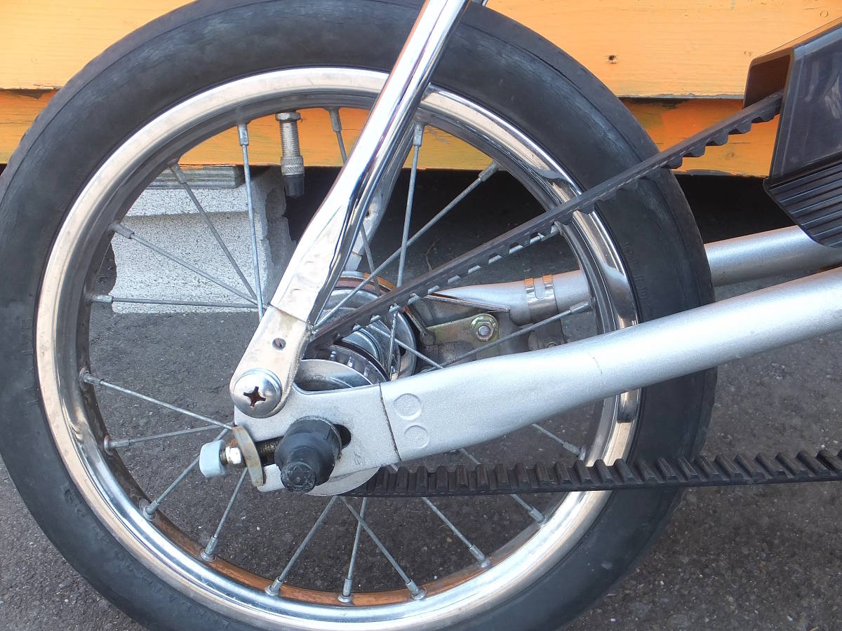 【よろづ屋】札幌ドーム周辺引取り限定：レア ブリヂストン ワンタッチピクニカ OBR-14 BELTREX ベルトドライブ 折り畳み自転車 ミニベロ の画像6