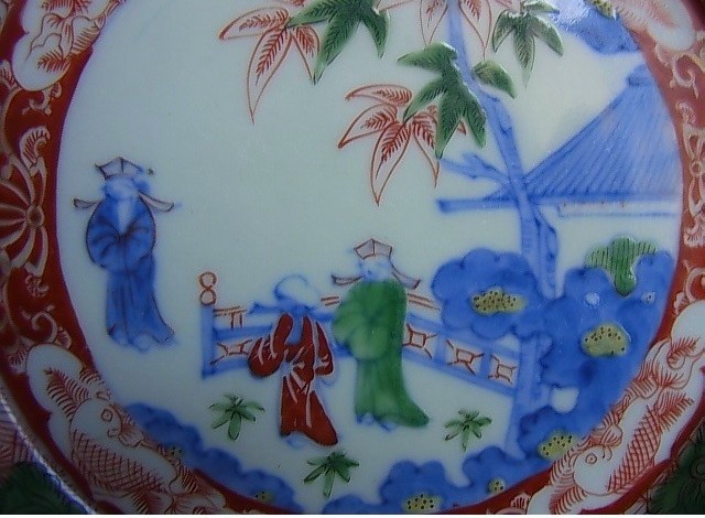 【L1904】古陶　色絵　皿　成化年製　飾り皿_画像10