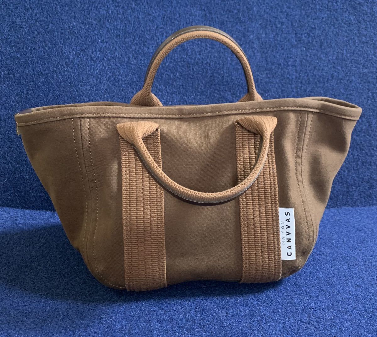 メゾンキャンバス トートバッグ MAISON CANVVAS ミニトート CANVAS TOTE S 小さめブラウン