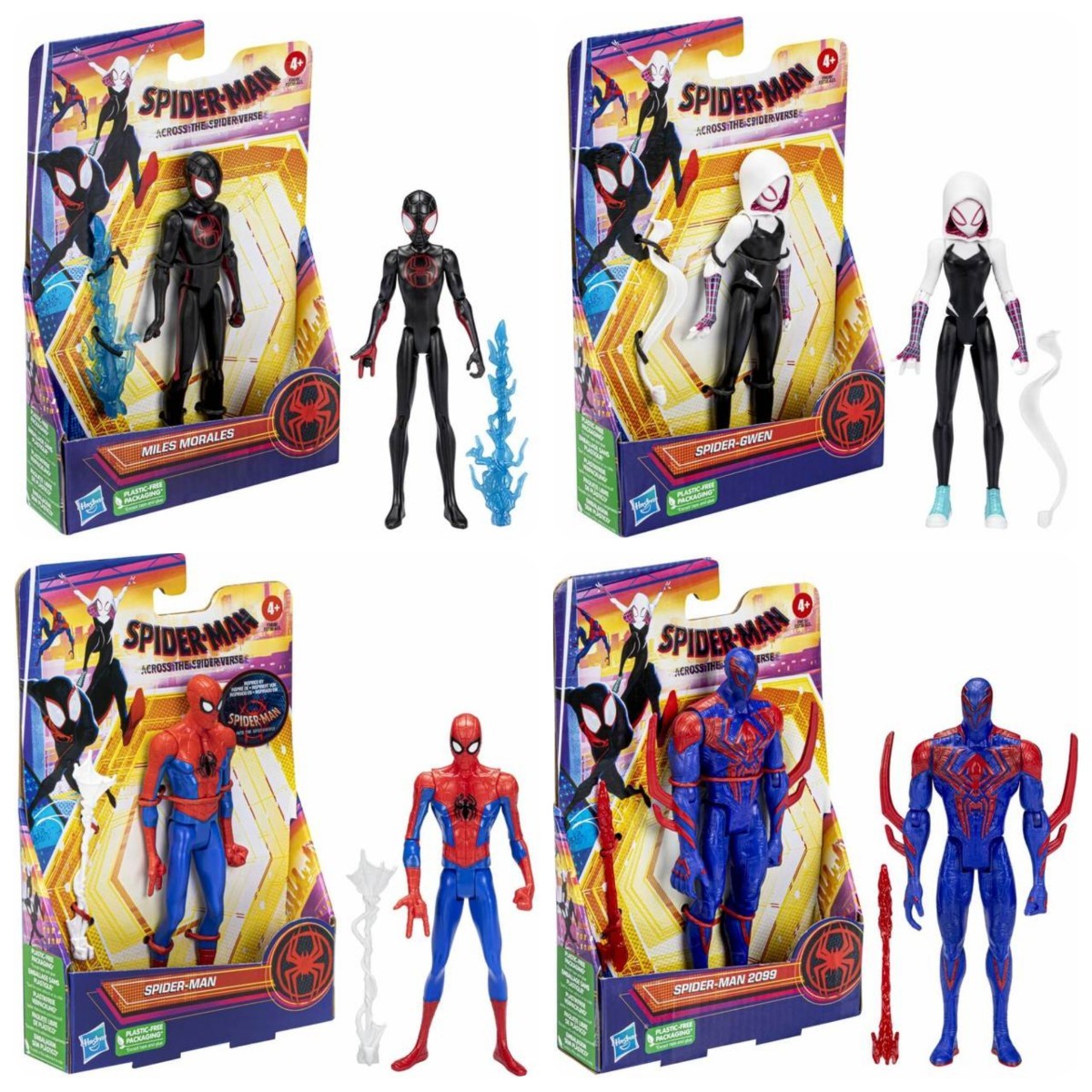 全4種セット ハズブロ 6インチ アクションフィギュア スパイダーマン:アクロス・ザ・スパイダーバース マーベルレジェンド