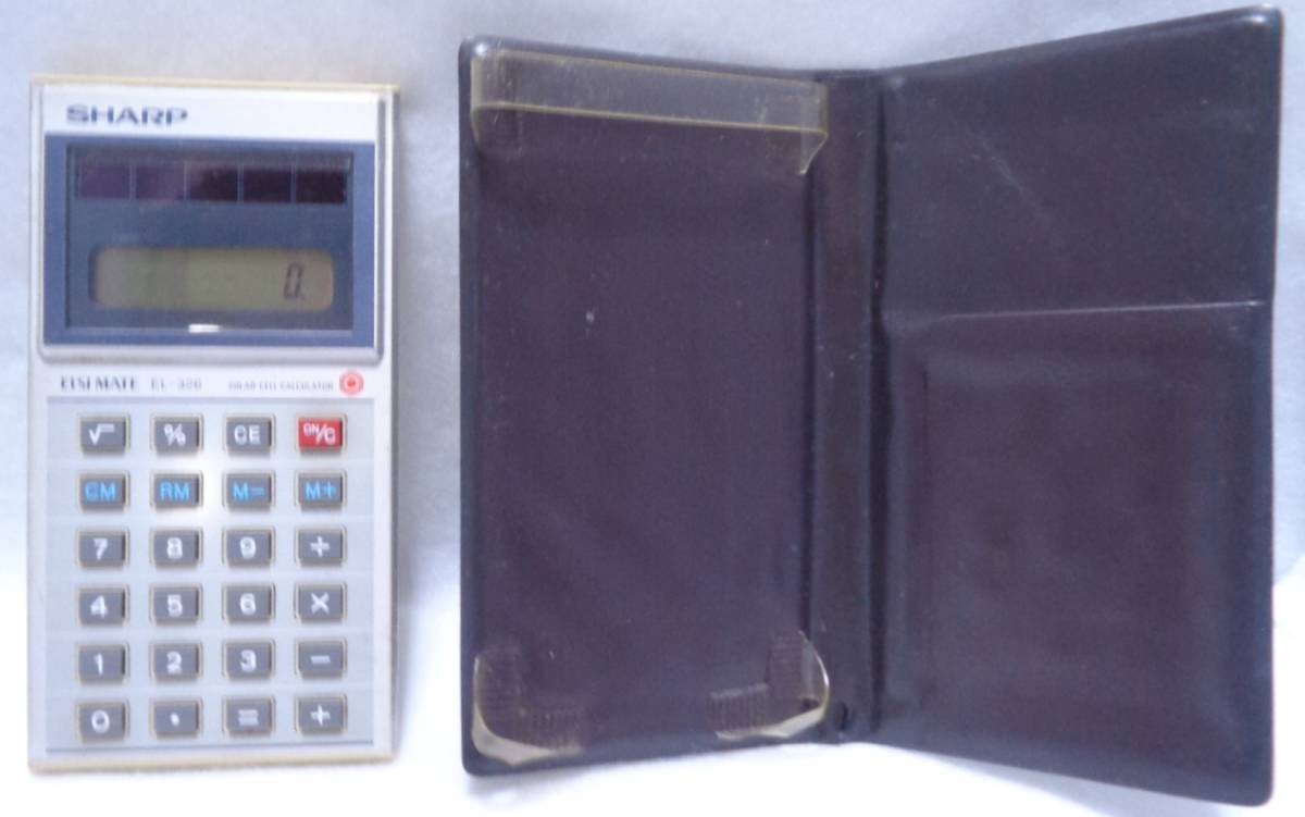 * retro *ZZZ* rare article [[ postage 370 jpy ] SHARP calculator ELSIMATE EL-326 8 column notebook type approximately 12cm×7cm liquid crystal . with defect ] present condition delivery 