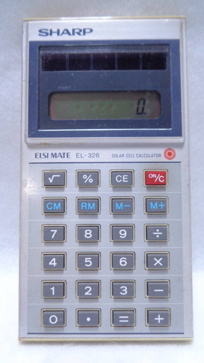 * retro *ZZZ* rare article [[ postage 370 jpy ] SHARP calculator ELSIMATE EL-326 8 column notebook type approximately 12cm×7cm liquid crystal . with defect ] present condition delivery 