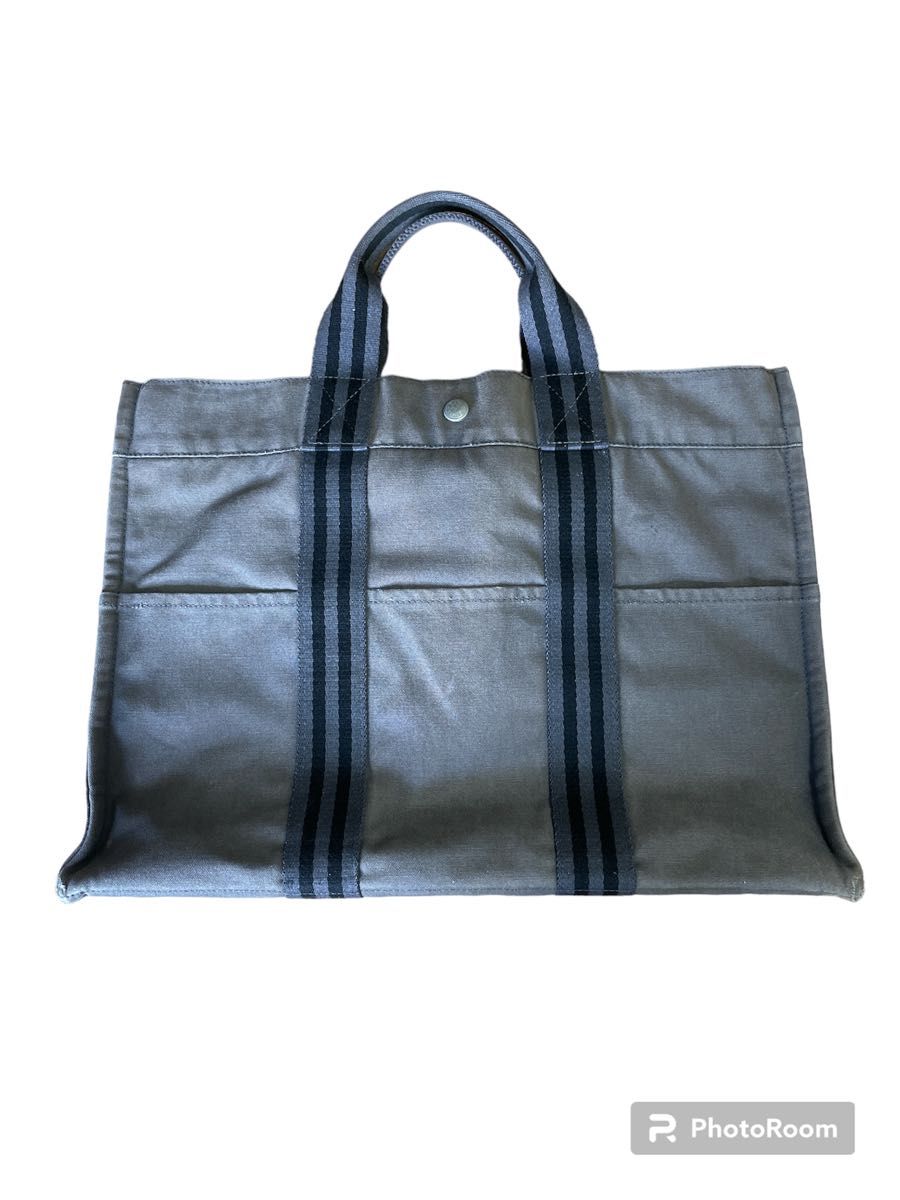 中古 値段 エルメス HERMES フールトゥ トートバッグ MM グレー