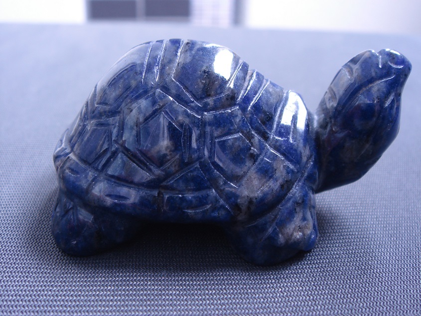 * rare, feng shui, amulet,. stone, lapis lazuli. length . turtle tortoise *A1