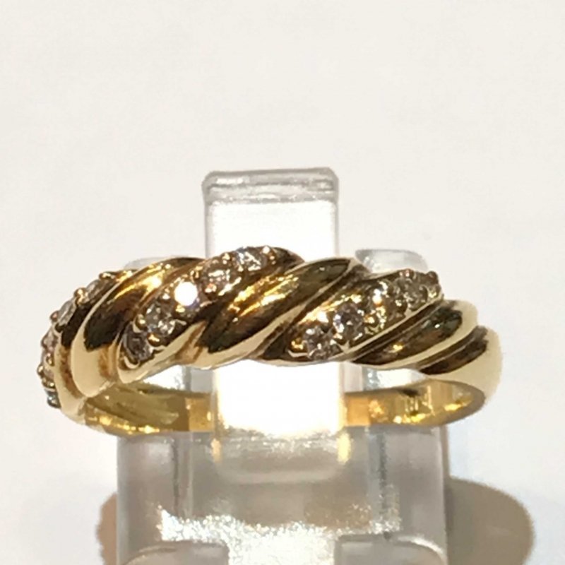 18金 リング 指輪 総重量4.0g 宝飾品 K18 15号 #15