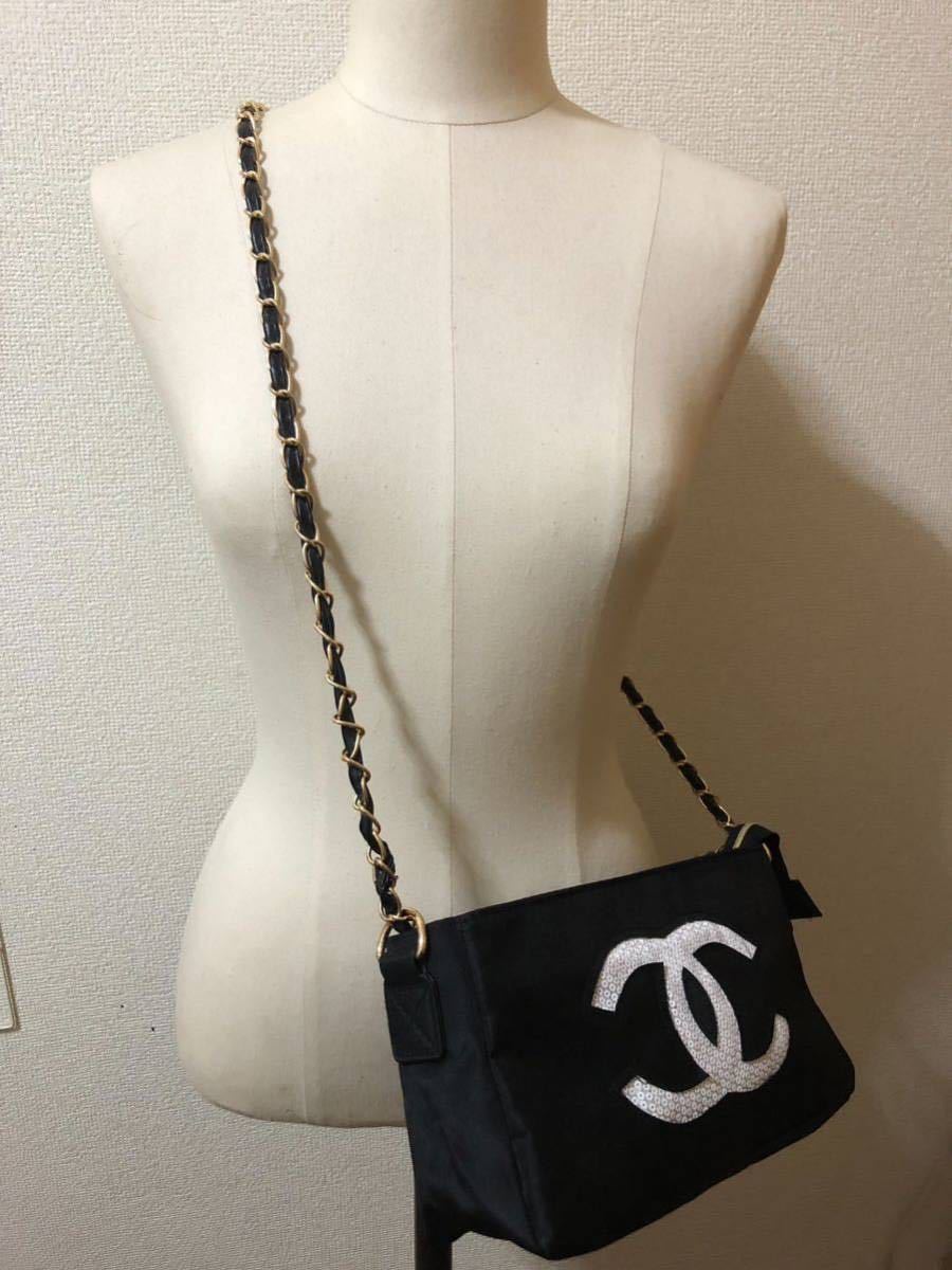 シャネル Chanel スパンコール ショルダーバッグ VIP 非売品 レア_画像9