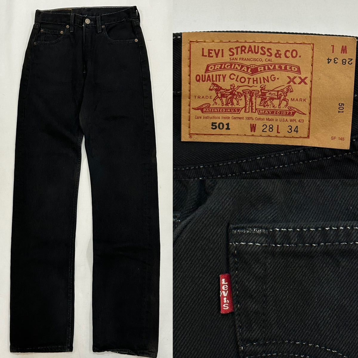 絶対一番安い アメカジ W28L34米国製 501-05 後染めブラック リーバイス Levi's 良品!!USA製 ビンテージ 刻印553 黒 ブラック デニム ジーンズ W28 絶対一番安い アメカジ W28L34米国製 501-05 後染めブラック リーバイス Levi's 良品!!USA製 ビンテージ 刻印553 黒 ブラック デニム ジーンズ W28
