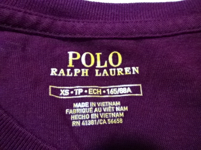 ●POLO RALPH LAUREN ポロ ラルフローレン 長袖Tシャツ XS●0625●_画像2