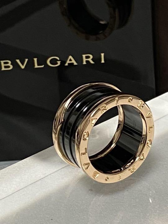 ブルガリ BVLGARI ZERO1 ビーゼロワン K18WG ブラック セラミック10号
