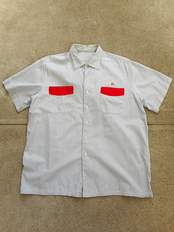 50s Cotton 半袖 Box Shirt コットン ボックス シャツ チェーンステッチ スクウェア Vintage ビンテージ 40s 60s ヴィンテージ