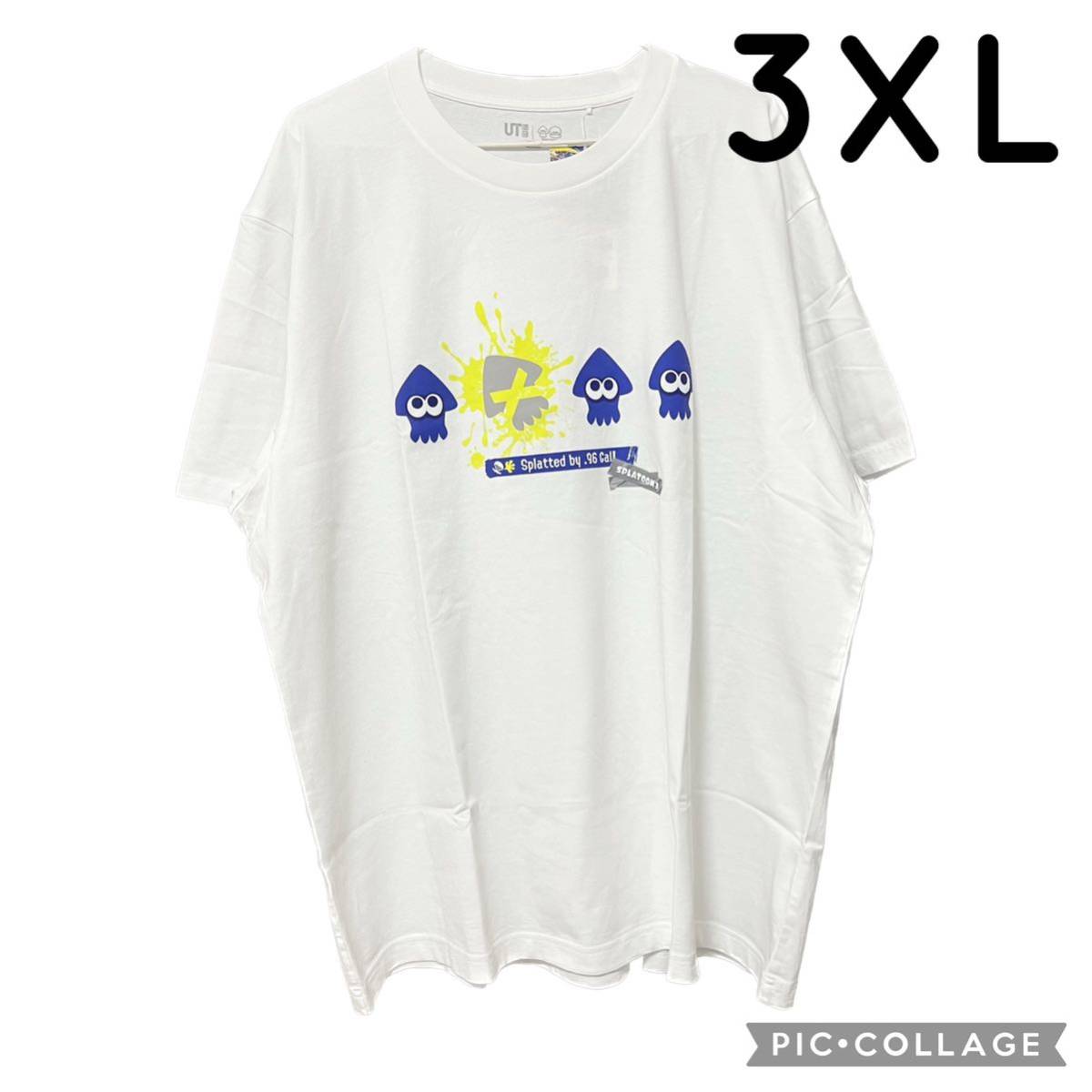 ユニクロ スプラトゥーン3 Tシャツ UT 半袖 ホワイト 3XL 4L UNIQLO イカ いか Splatoon インクリング コラボ ティーシャツ メンズ 新品 白_画像1