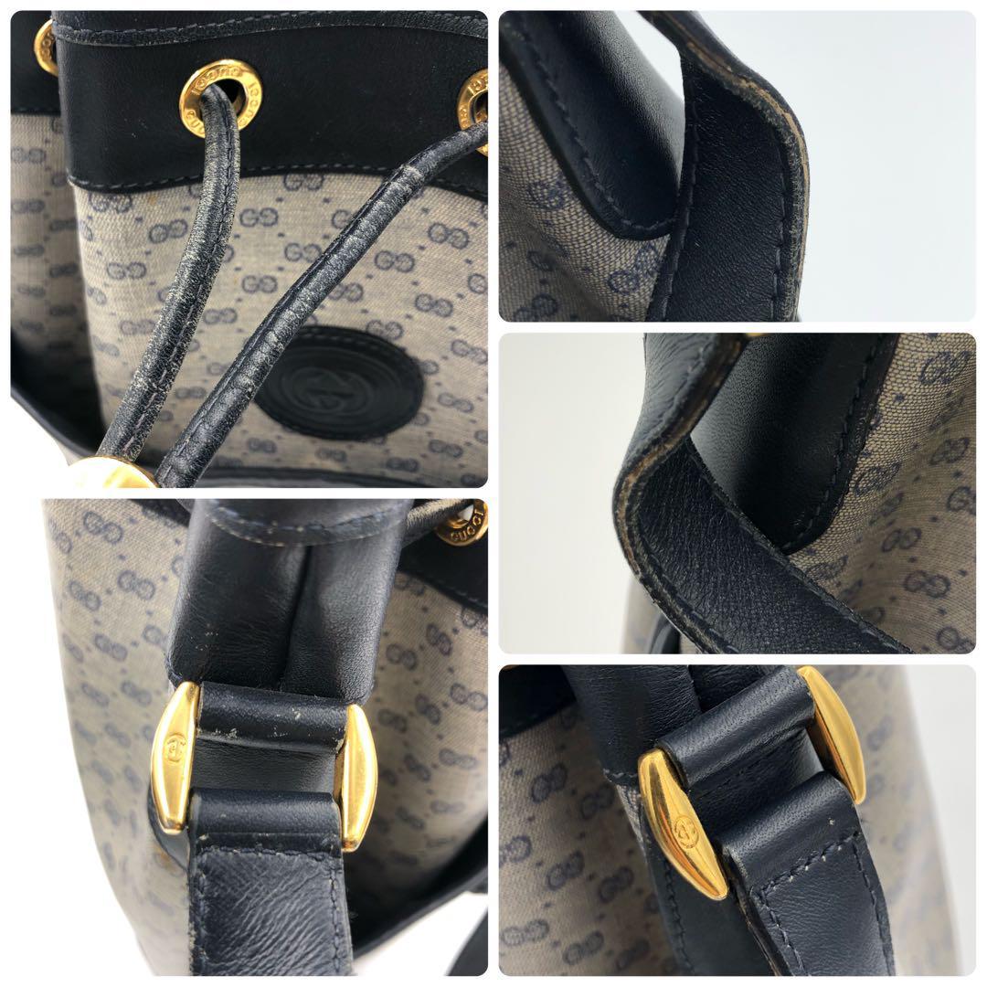 美品 GUCCI グッチ マイクロGG 巾着 ショルダーバッグ インター