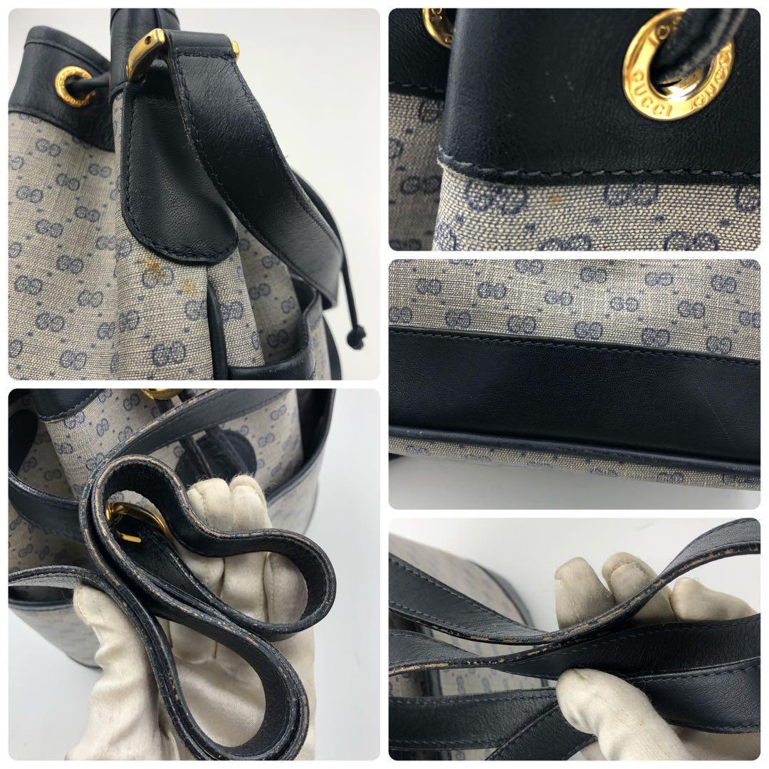 美品 GUCCI グッチ マイクロGG 巾着 ショルダーバッグ インター
