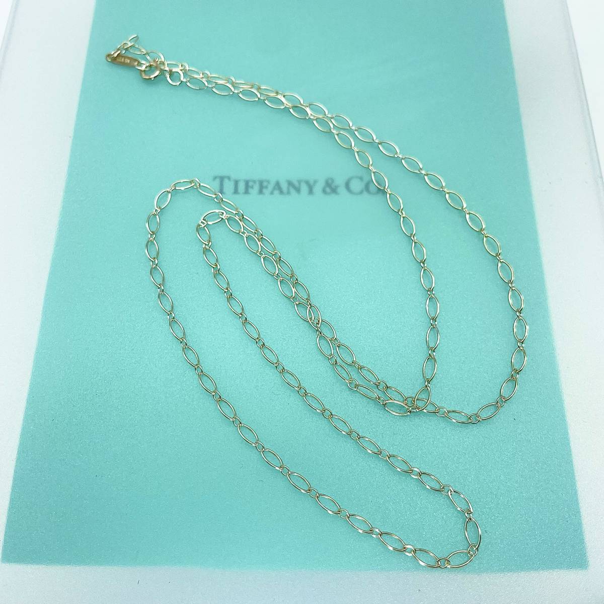 希少 ティファニー オーバル チェーン 60cm ロング ネックレス オールド old Tiffany ★119