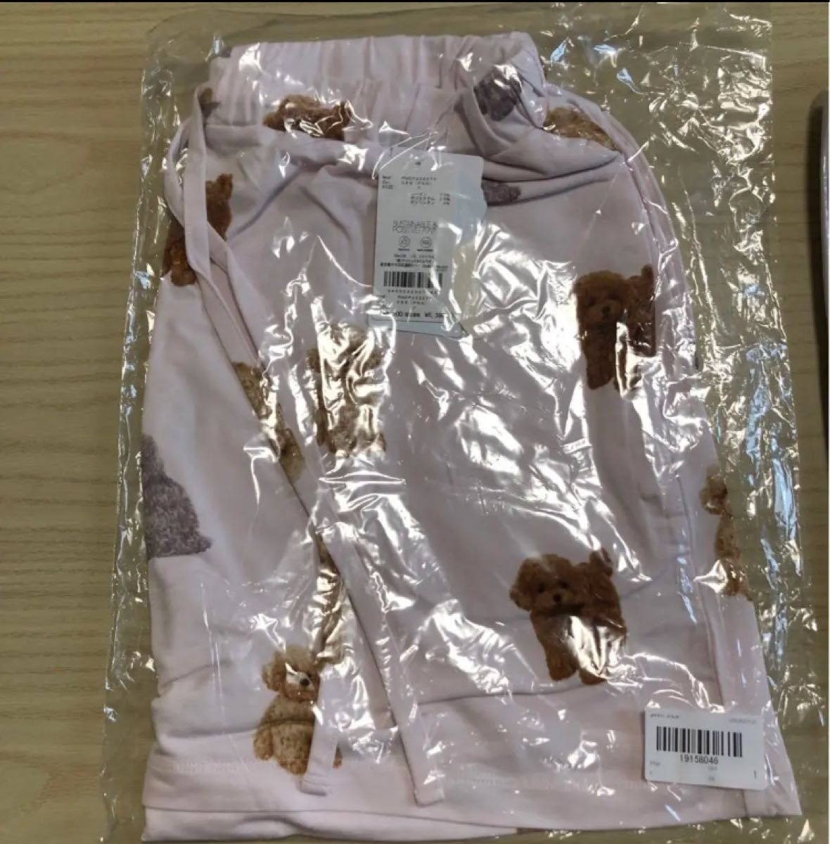 ジェラートピケ トイプードル柄ワンポイントTシャツ& ショートパンツ