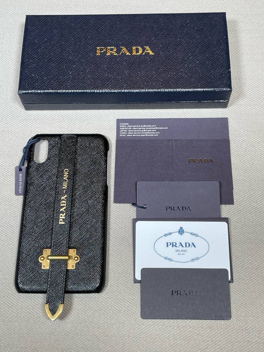クリスマス特集2022 iPhone PRADA 未使用 新品 XS ベルト 本革 レザー