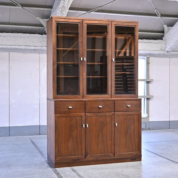  build-to-order manufacturing goods Asahikawa furniture early time s Alpha 31 ten thousand [e rail cup 120] cupboard walnut material cupboard range kitchen storage 